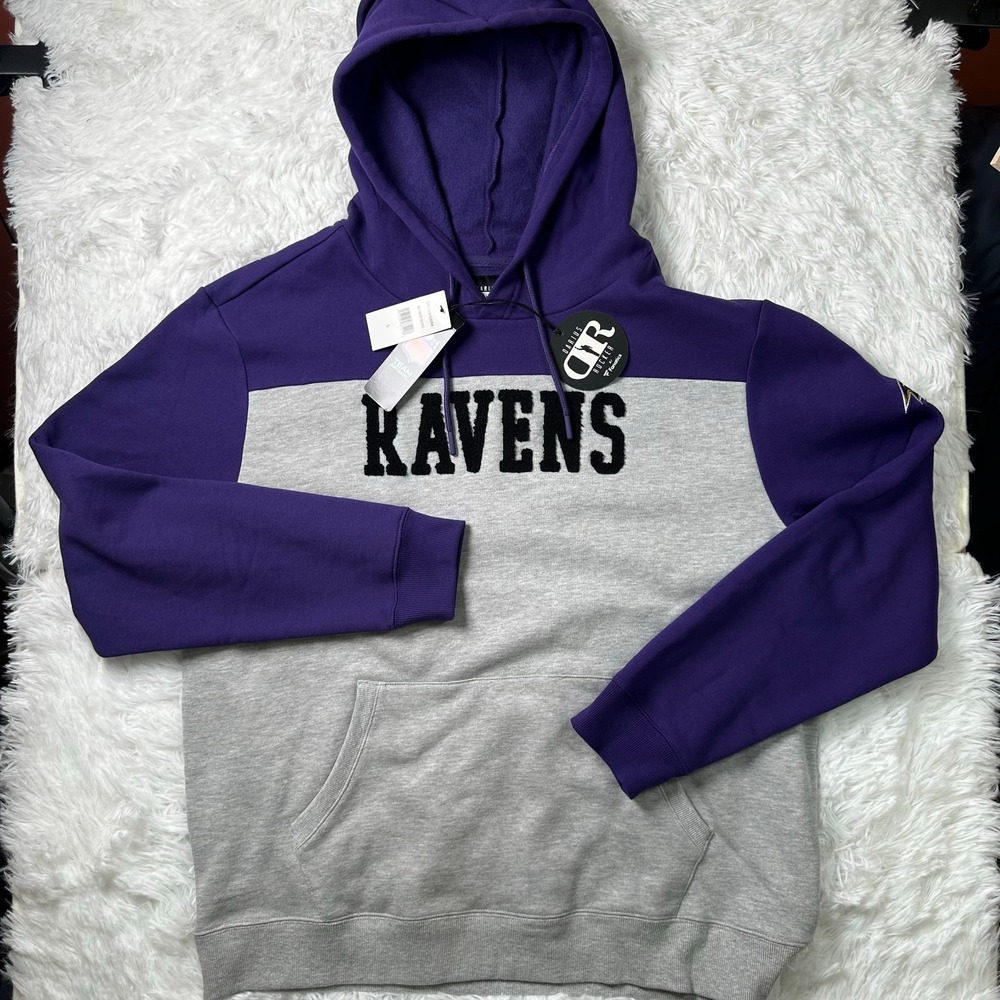 Darius Rucker x Fanatics Baltimore Ravens Hoodie Mens L Purple Gray NFL Pullover - Picture 2 of 13